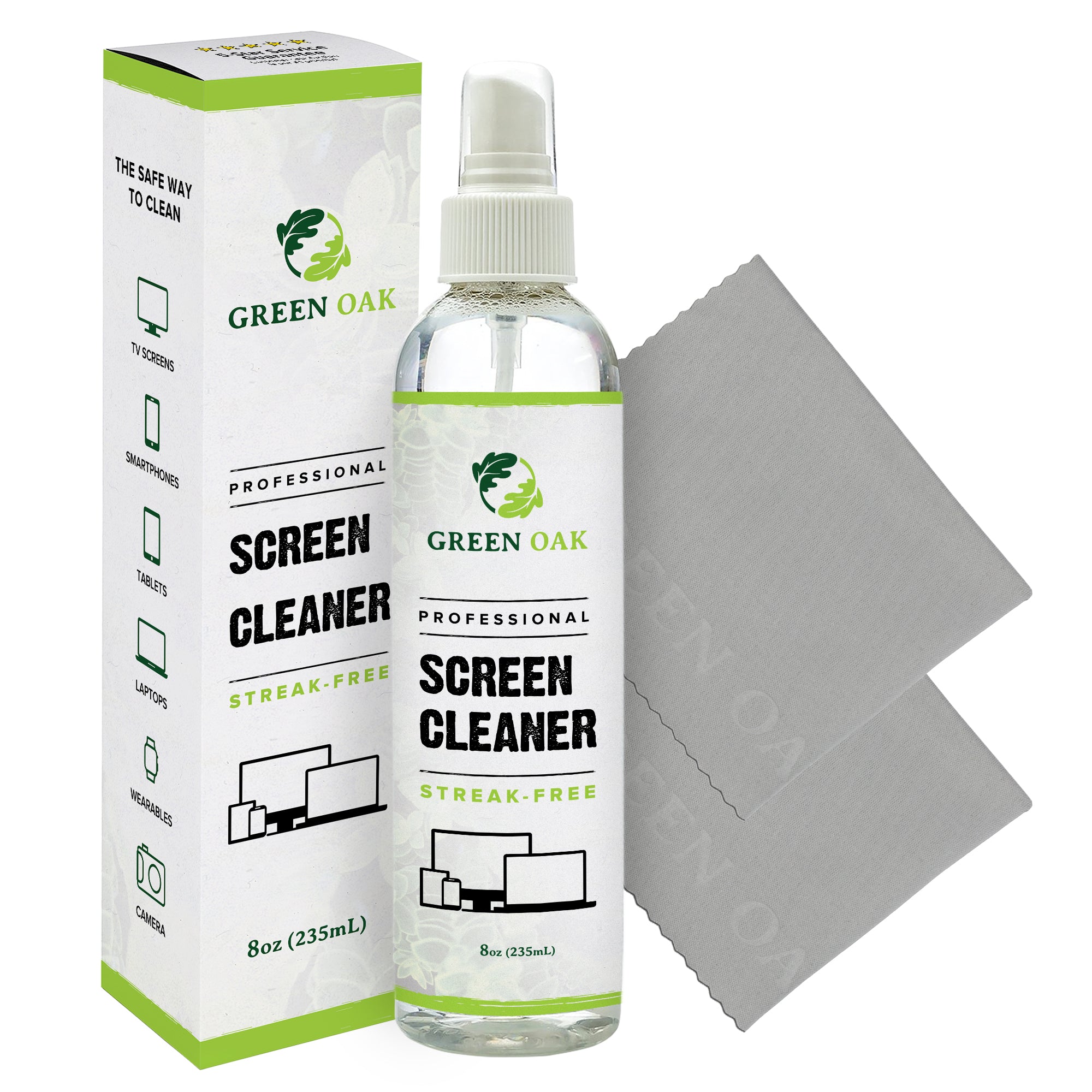 2 In 1 Phone Screen Cleaner Spray Bottle & Microfiber Cleaning Cloth  Cleaner Set
