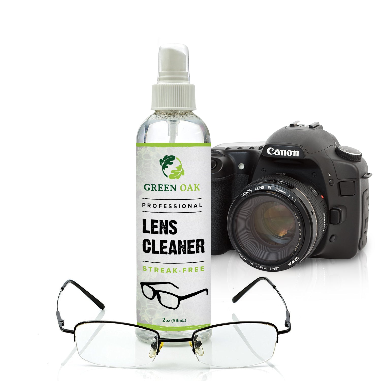 Eyeglasses Lens Cleaner Spray Kit-iGeyzoe Eye Glasses Cleaner Spray  16oz(2ozx8) Alcohol & Ammonia Free With 2PCS Eyeglass Clean Cloth Safe for  All Lenses